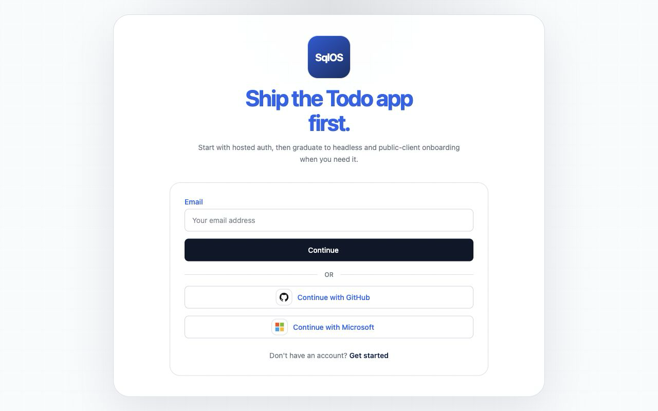 Hosted AuthPage with social sign-in providers